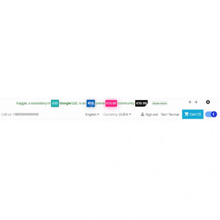Prestashop Promotion and Notification Text Banners