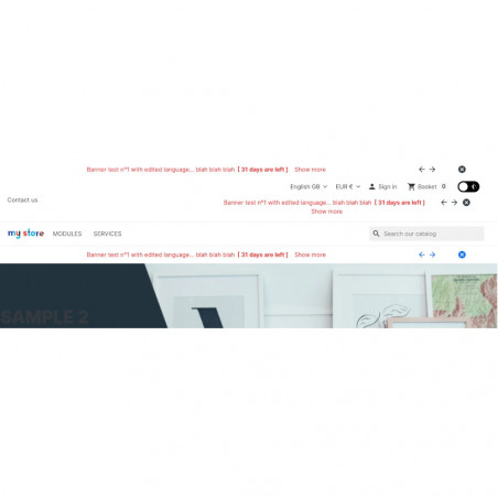 Prestashop Promotion and Notification Text Banners