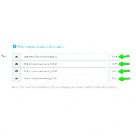 Prestashop Promotion and Notification Text Banners