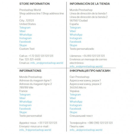 Prestashop Multi-Language Contact
