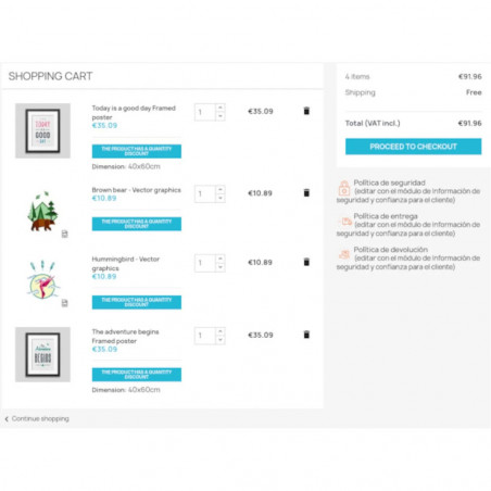 Prestashop Volume Labelizer
