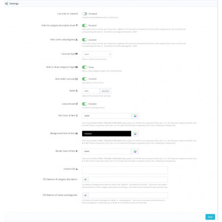 Prestashop carrusel de categorías