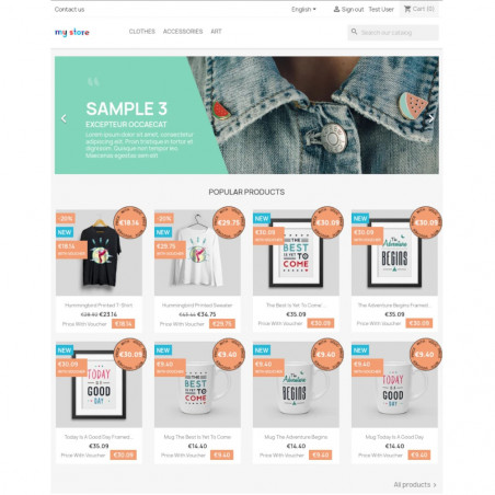 Prestashop set cart rule with link (URL) Show the price with a voucher