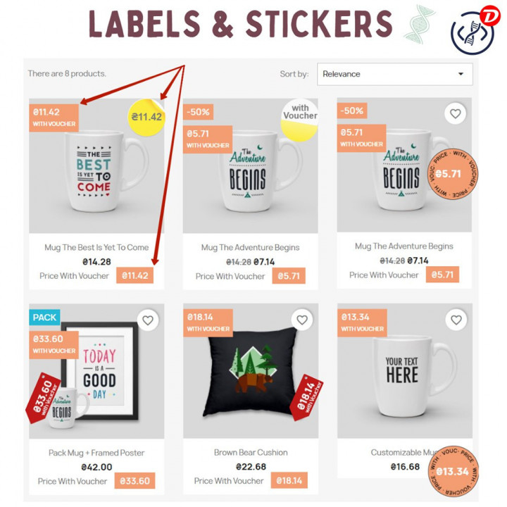 Prestashop set cart rule with link (URL) Show the price with a voucher