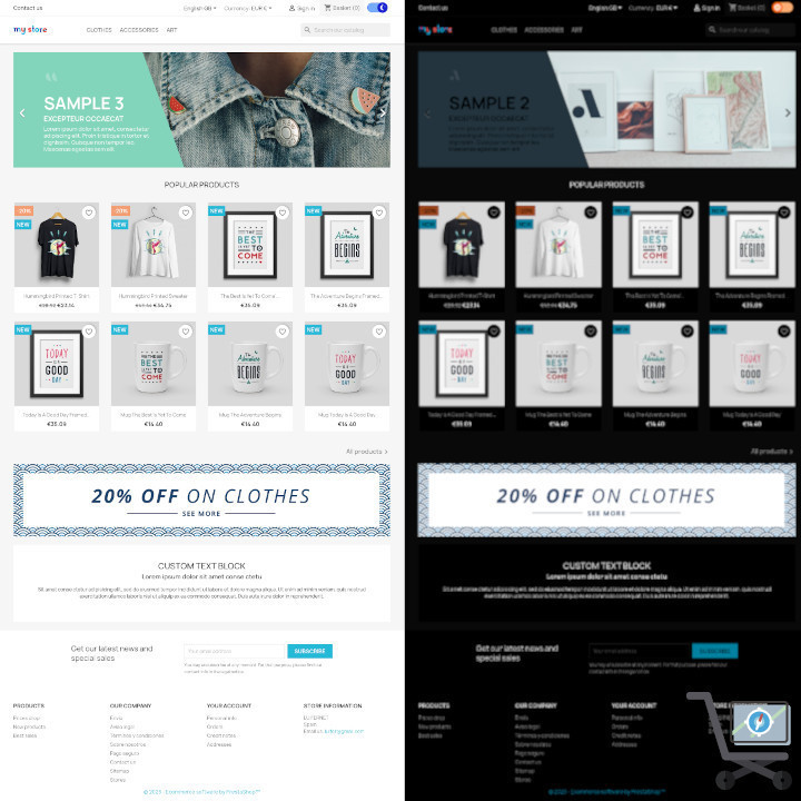 Prestashop Modo oscuro para BackOffice & FrontOffice