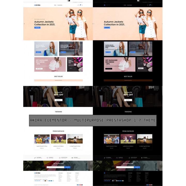 Prestashop Темний режим для Back Office і Front Office