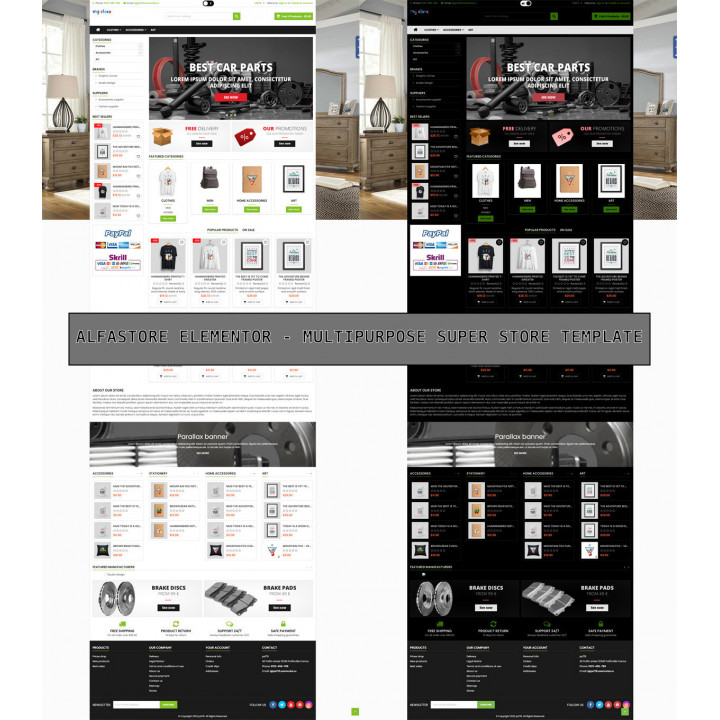Prestashop Modo oscuro para BackOffice & FrontOffice