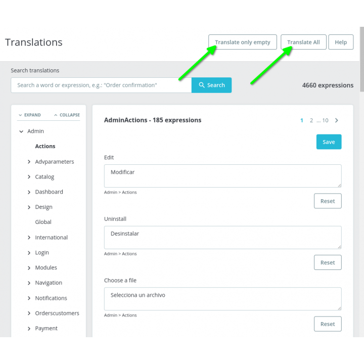 Prestashop Free Translation by Google Chrome Plugin
