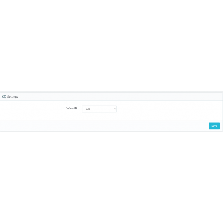Prestashop Default currency